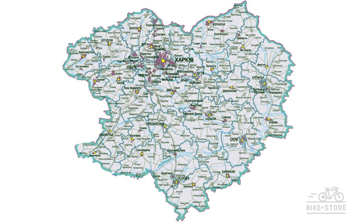 Мапа "Харківська область"